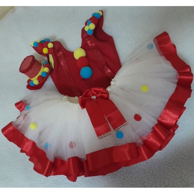 Conjunto fantasia palhacinha circo