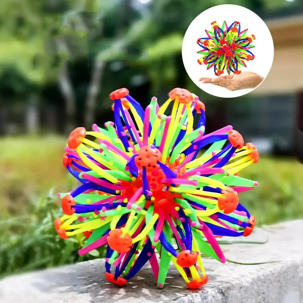 Bola Mágica Maluca Divertida Expansível Anti Stress Autismo Bola Abre E Fecha Ao Lançar Bola Maluca