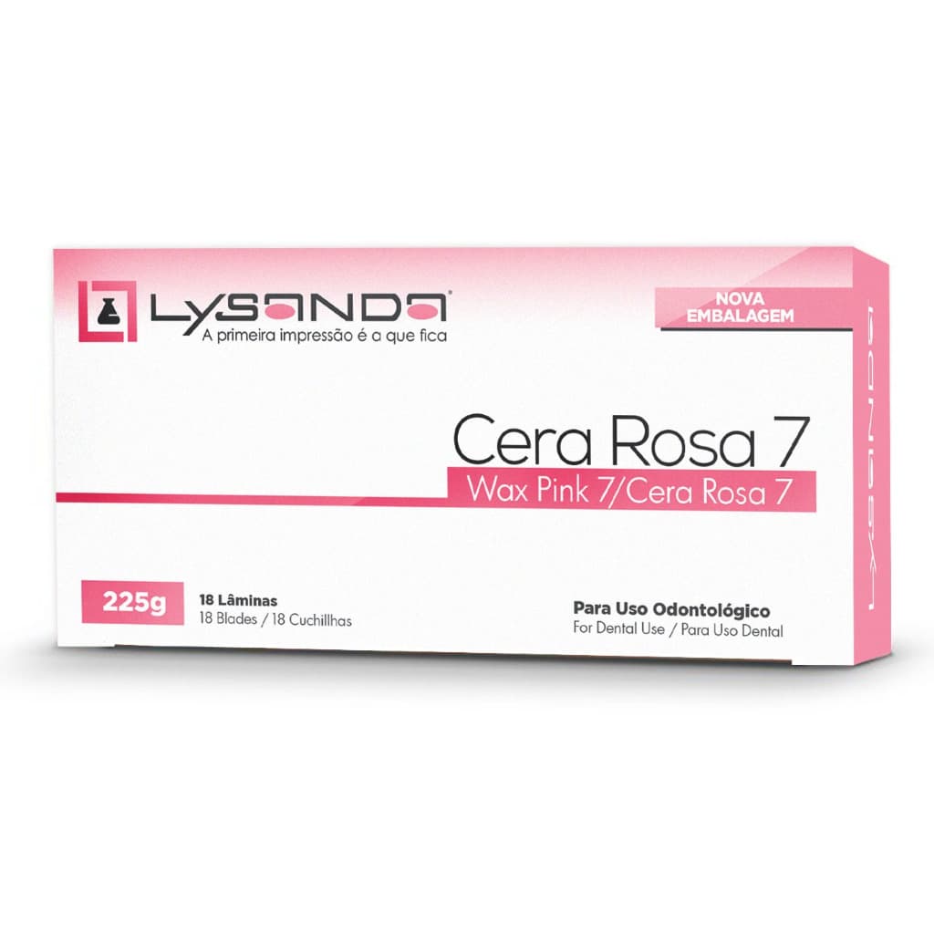 Cera 7 Rosa c/ 18 Lâminas - Lysanda