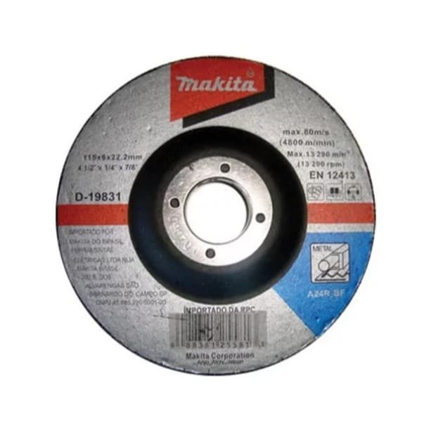 Disco Desbaste Makita Ferro 4.1/2 X 7/8 D-19831-5 -