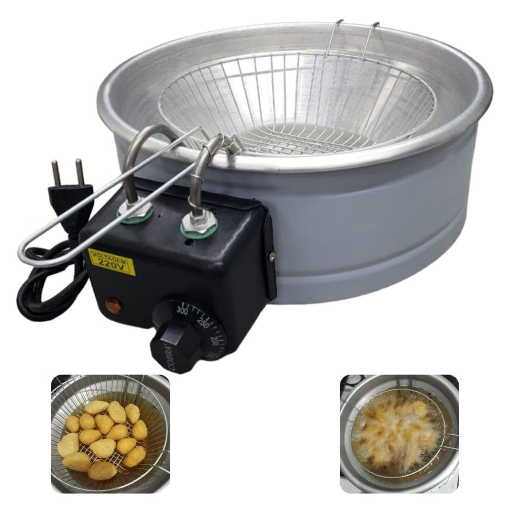 Tacho Elétrico 5l - Fritadeira Redonda De Alta Qualidade