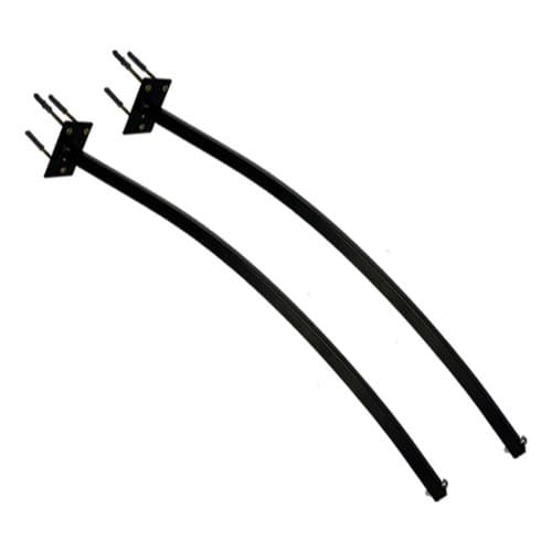 Kit 2 Suporte Braço Para Refletor Led Comum Curvado 60 Cm