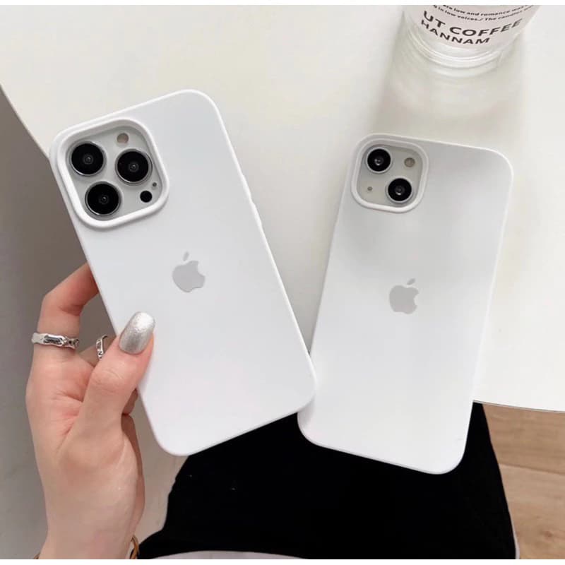 Capa Case Capinha Aveludada Silicone BRANCA 7/8G, 7/8PLUS XS XR XSMAX 11 12 13 14 15 16 PLUS PRO MAX