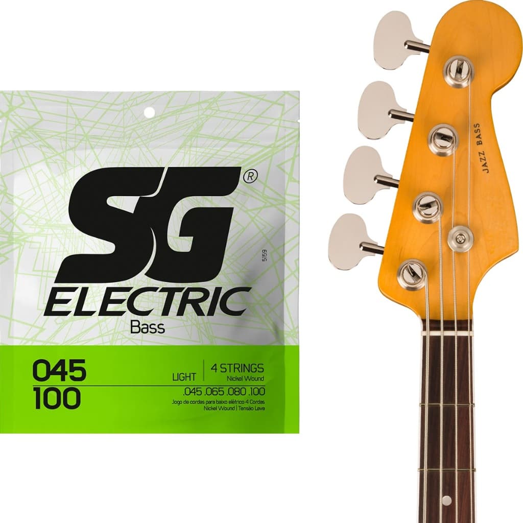 Encordoamento para Baixo 4 Cordas SG 0.045 0.100 Extra Light