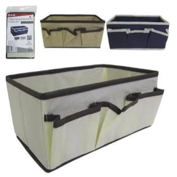 Caixa Organizadora Multiuso com 3 bolsos - 25cmx15cm x12cm