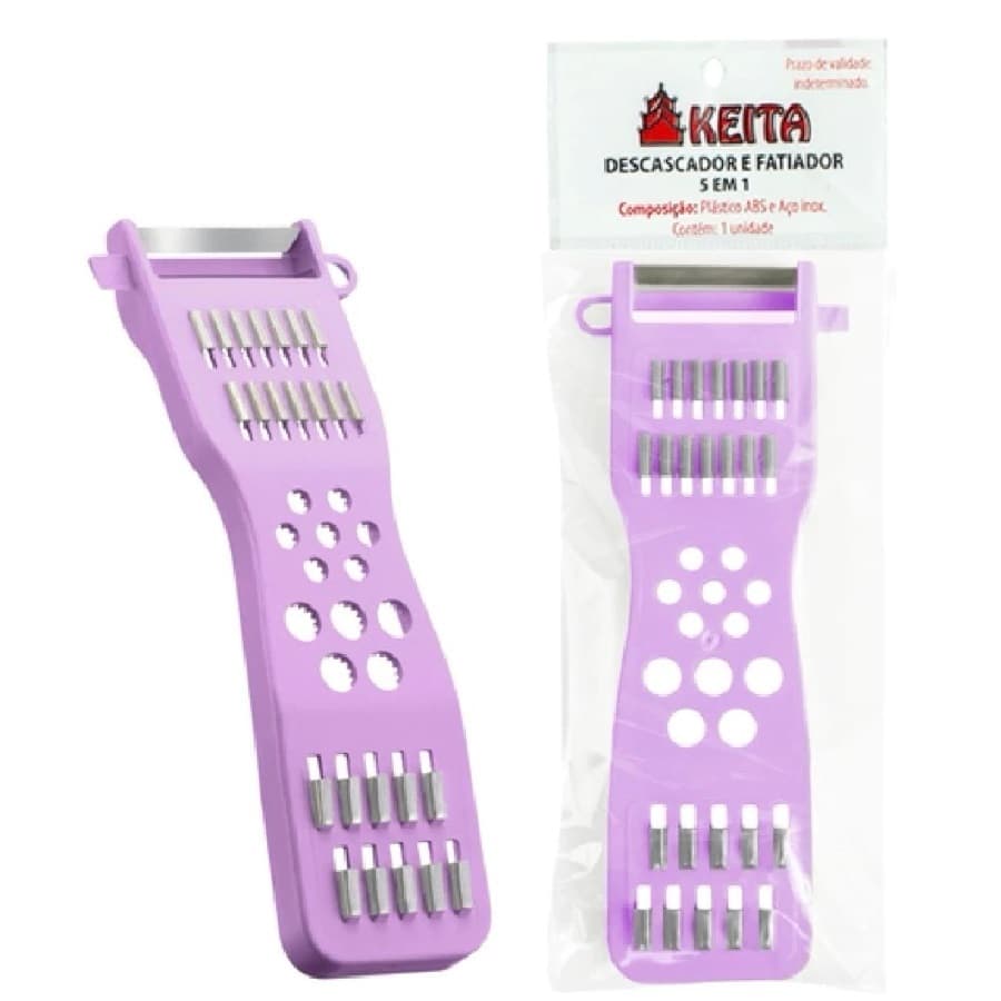 Ralador Descascador 5 Em 1 Fatiador Legumes Verduras Frutas Manual Multifuncional KEITA