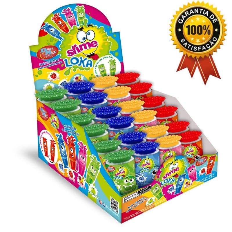 BALA LIQUIDA SLIME LOKA 24UN × 8G - Doce mix candy