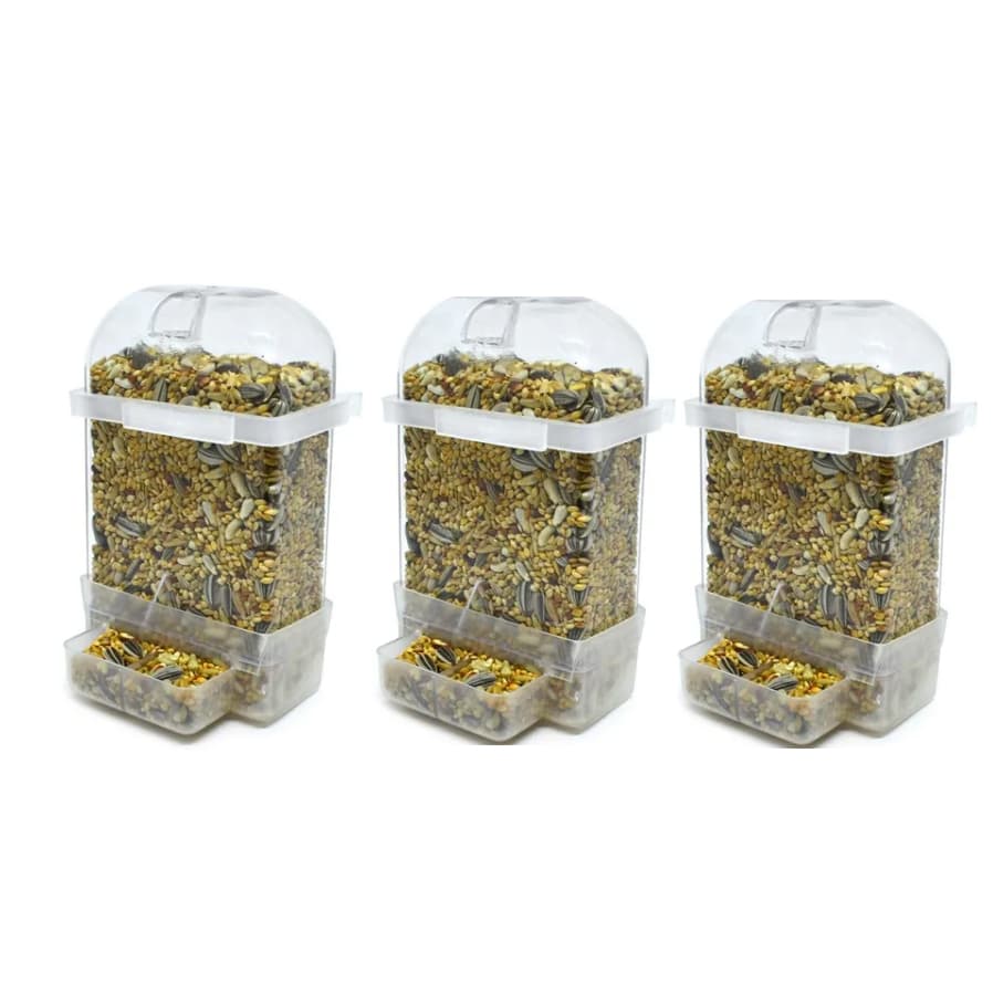 3 Comedouros Continuo Para Pássaros Em Geral Kotori- K 13