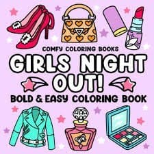 Livro Girls Night Out  para Colorir A5 Personalizado com Nome - Coloring Book