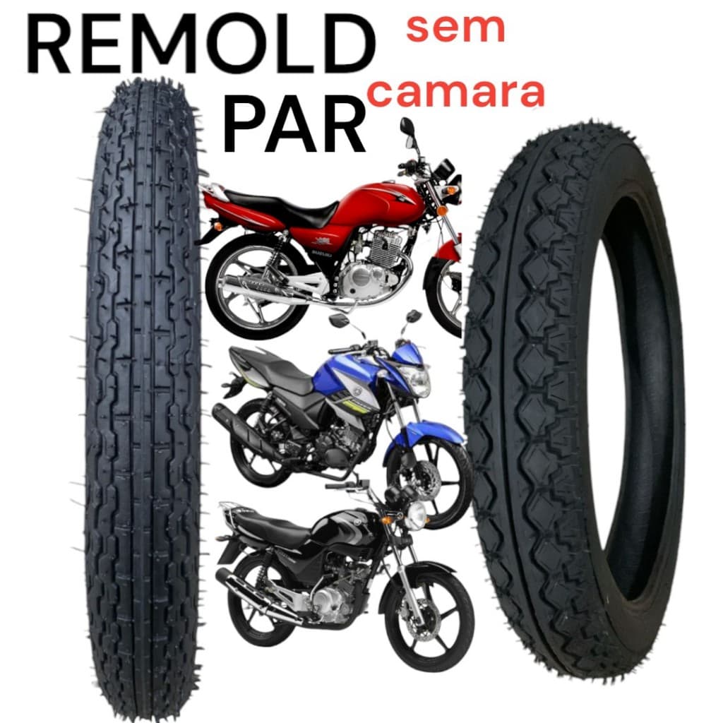 PAR PNEU Riva150 Fazer 150 YBR FACTOR S/c Sport SEM CAMARA