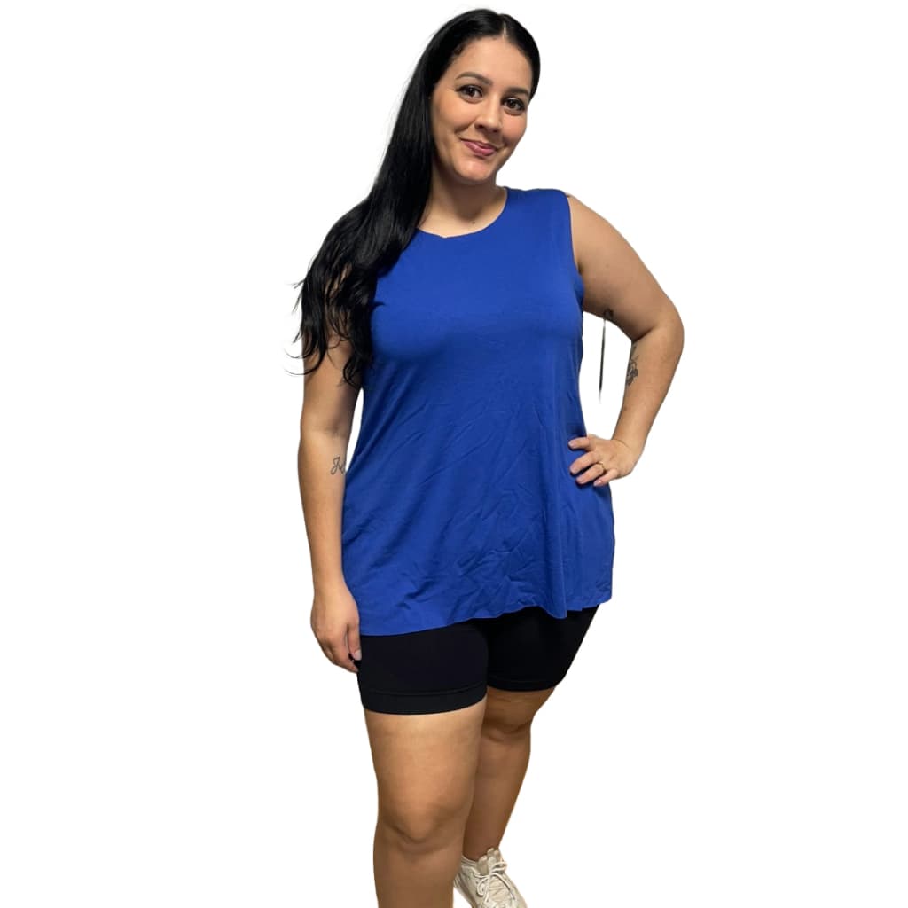 Regata Plus Size Feminina Tapabumbum Fitness Academia Viscolycra