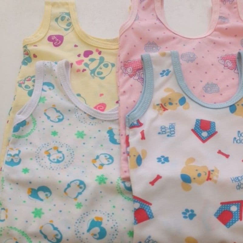 Camiseta regata baby Kit com 2 ou 4 unidades menino e menino tamanhos P.M.G