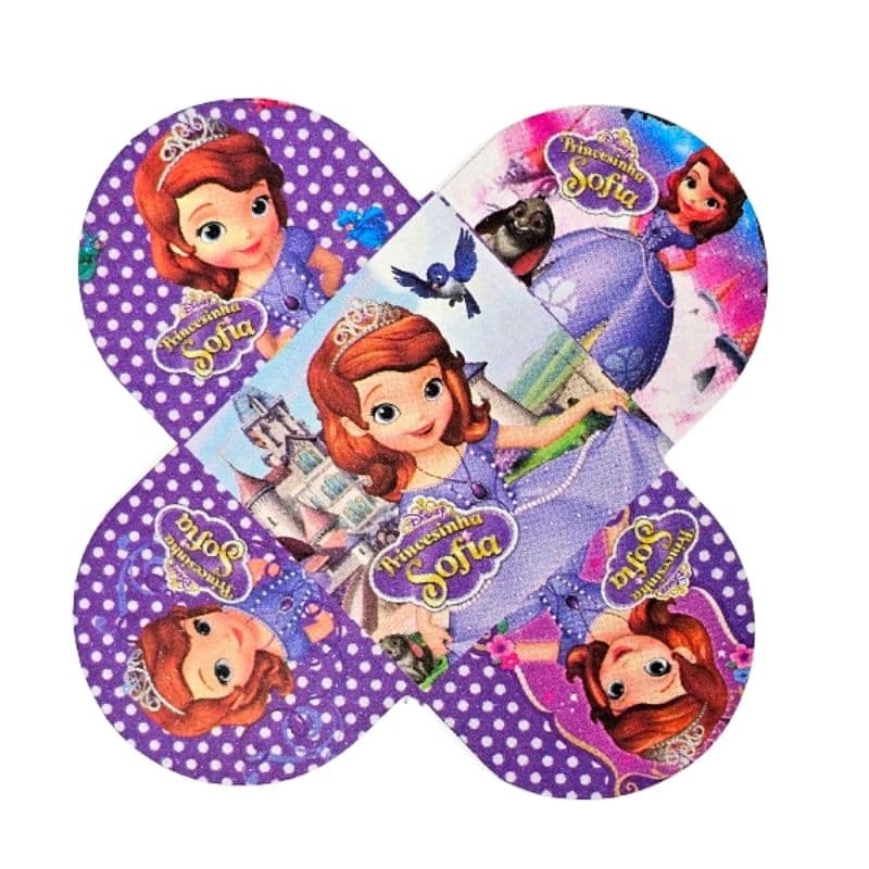 Porta Forminha para Doces Festa Princesa Sofia com 50 Unidades
