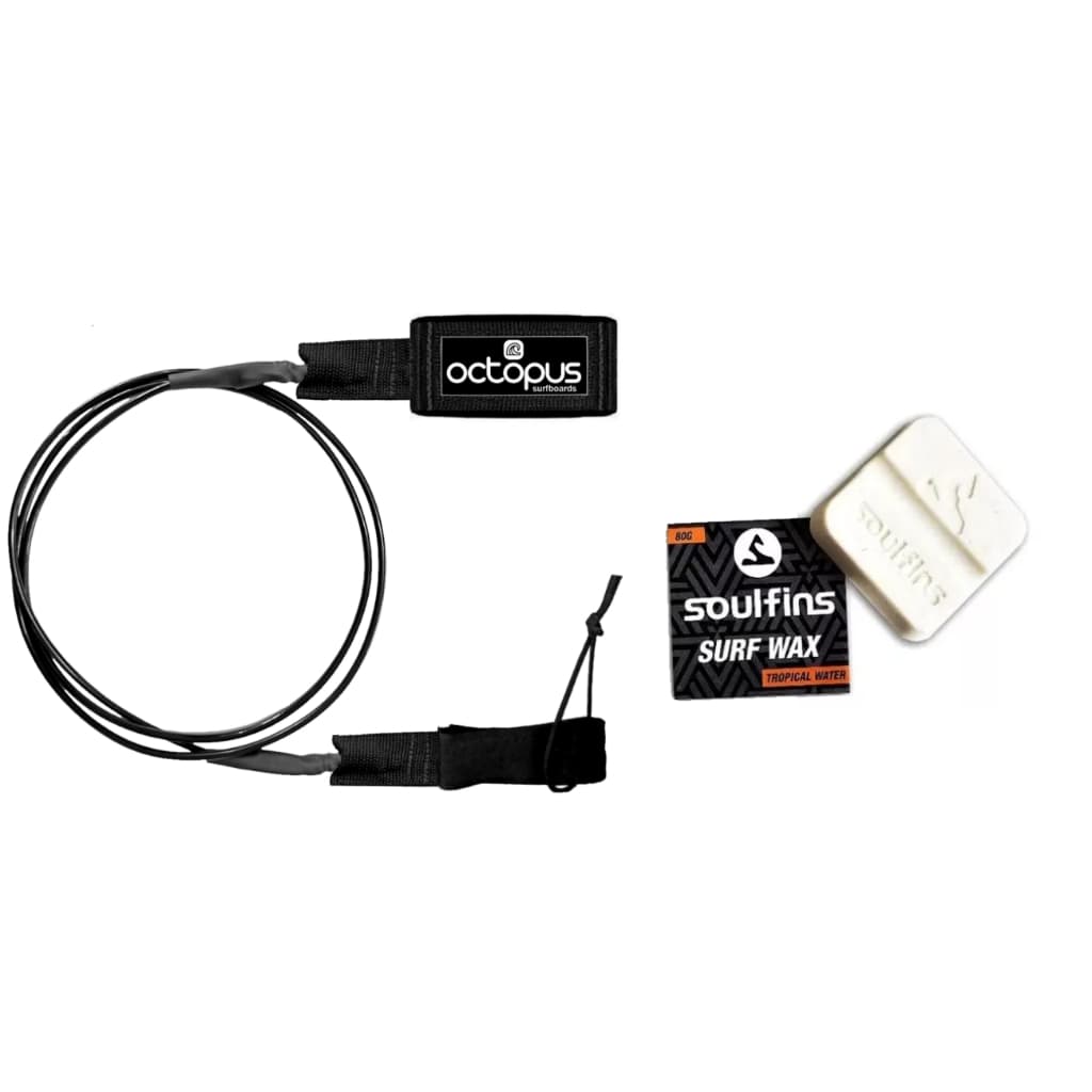 Leash Strep Prancha Surf 6´x 5mm + Parafina SoulFins 80gr