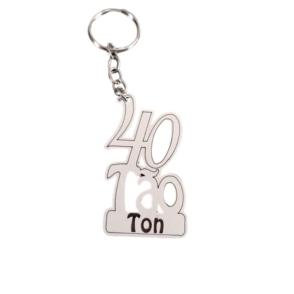 20 Chaveiro Para Comemoração De 40 Anos Com Nome Personalizado Em Mdf