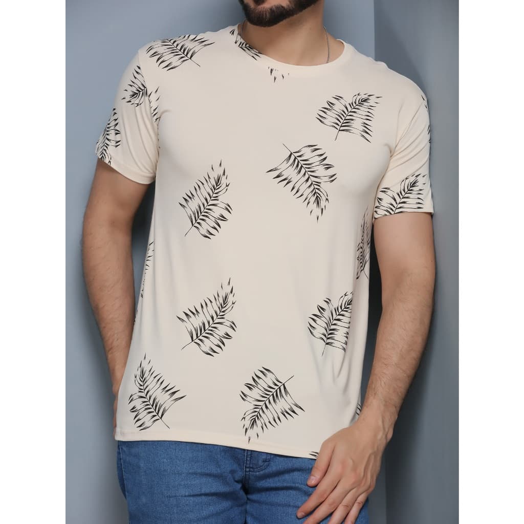 Camisetas Manga Curta Com Estampada Inteira Floral Malha Visco Lycra