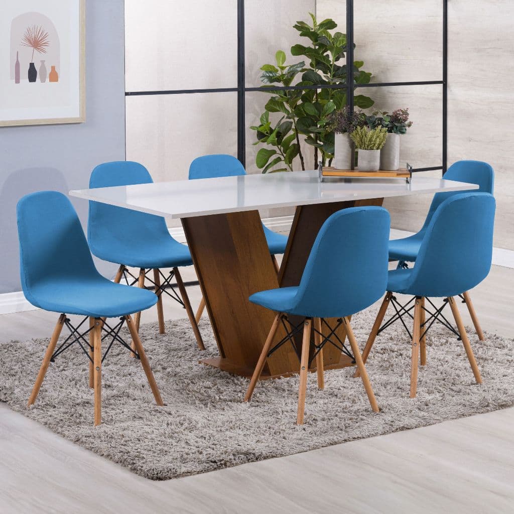 Capa Charles Eames Eiffel: O Toque de Luxo para 12 lugares Sua Mesa de Jantar - unilar