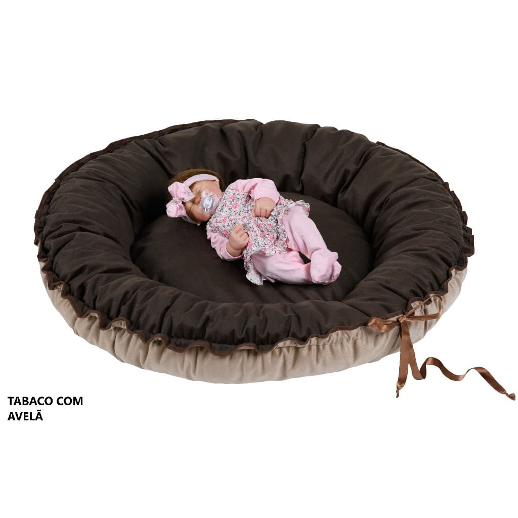 Ninho para bebê cama tecido Suede com refil tamanho ajustável