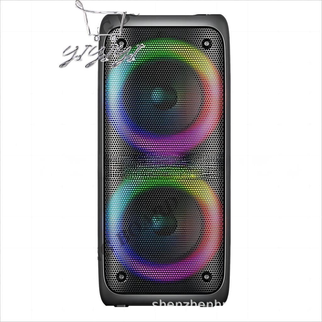 Caixa de Som Bluetooth grande Amplificada Torre Painel Led RGB Ultra Potente 2 Alto Falante D-4232