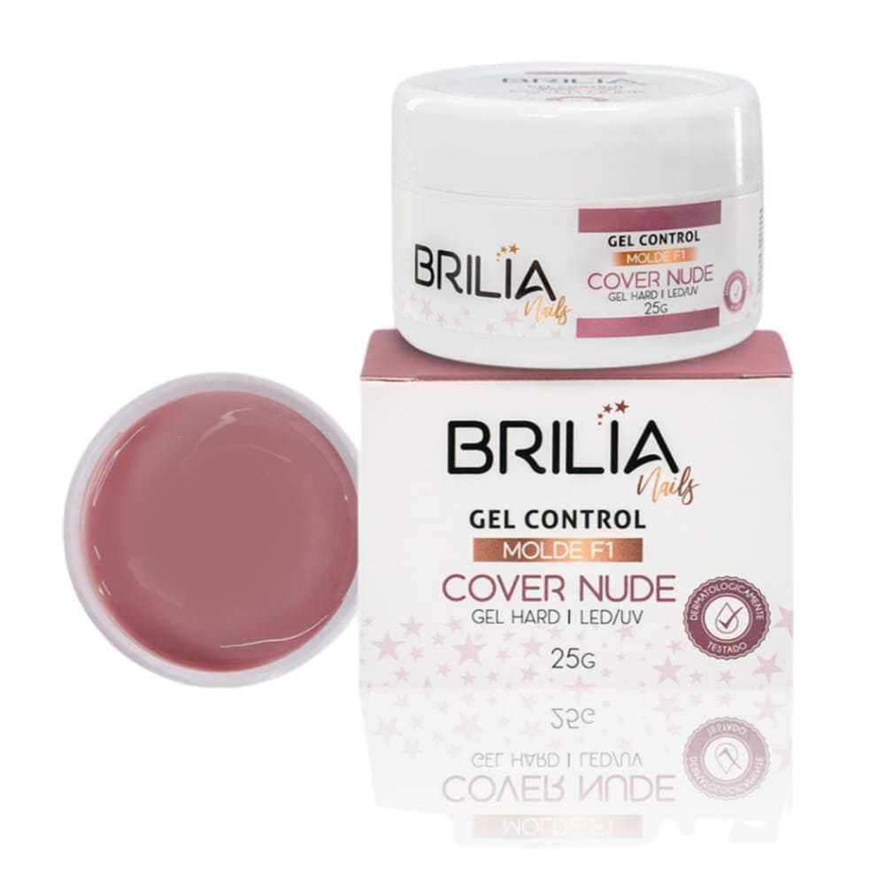 Brilia Nails Gel Control Cover Nude 25g Molde F1 - Alongamento de Unhas Cabine