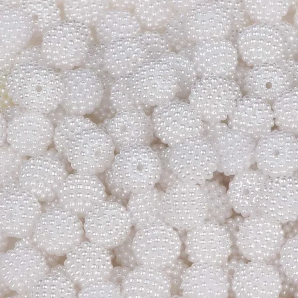 Miçanga Pérola Craquelada 10mm - Pacote com 200 Peças para Artesanato e Bijuterias