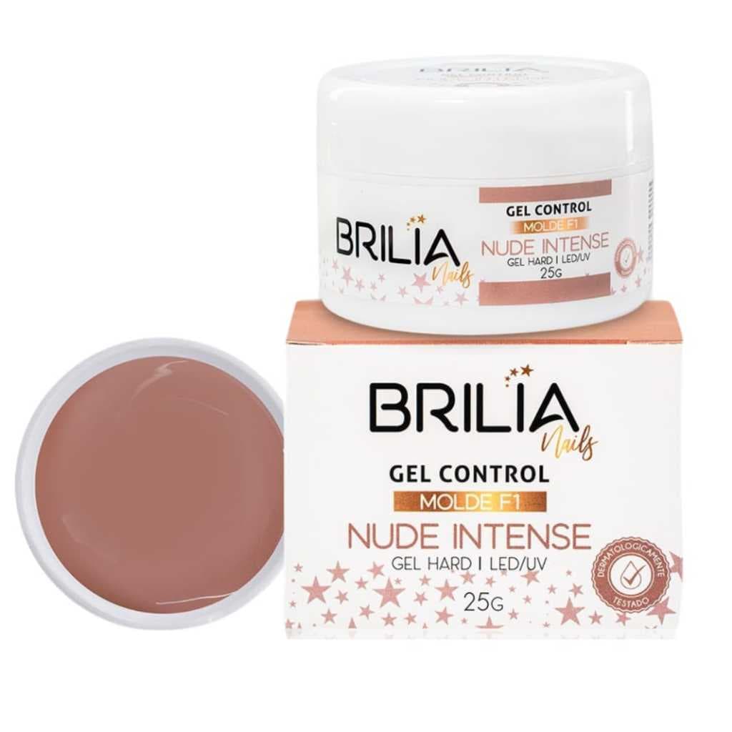 Brilia Nails Gel Control Nude Intense 25g Molde F1 Cabine Led/Uv