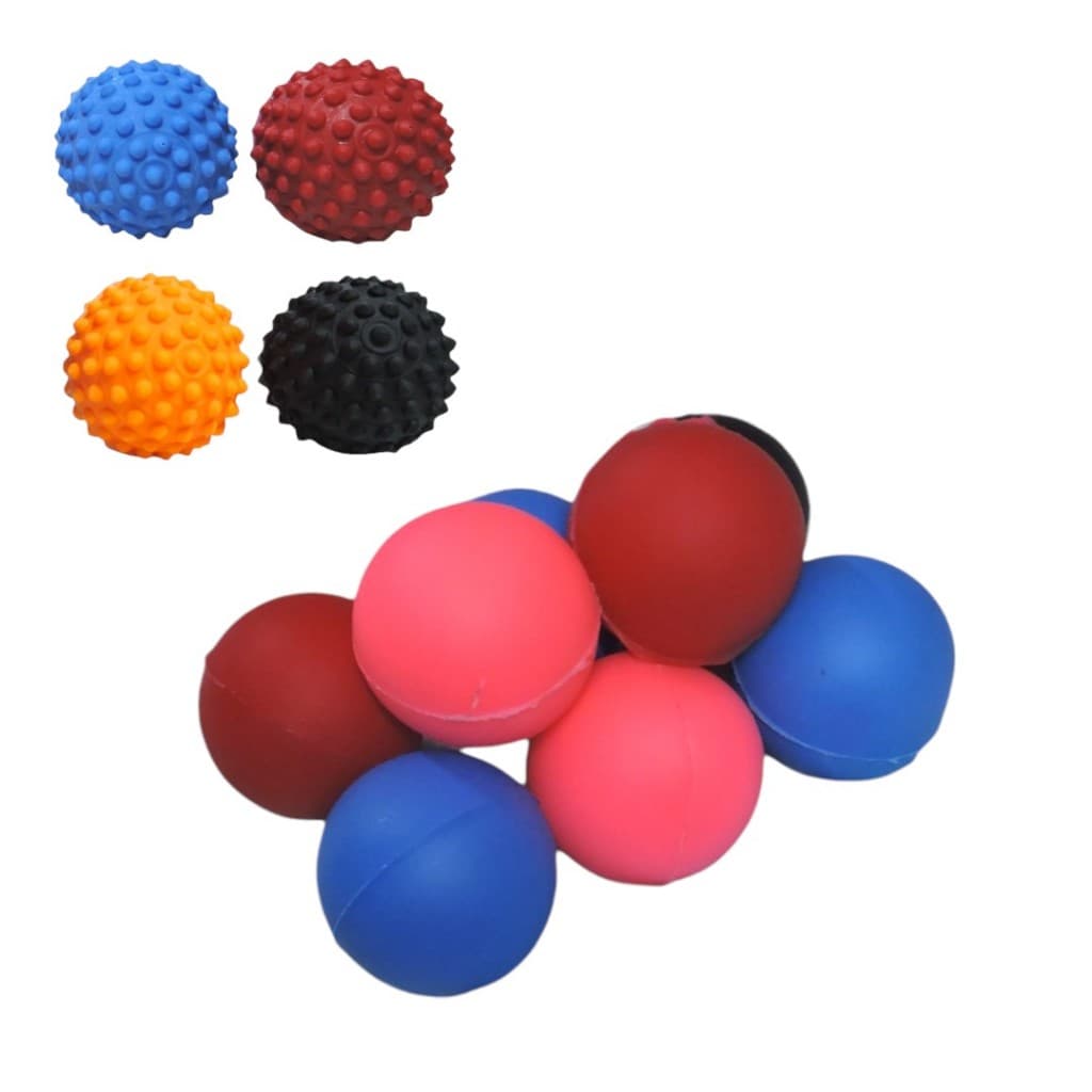 Kit 2 Bolinhas Cravo ou lisa Massagem Mao Pe Perna Fisioterapia Pet