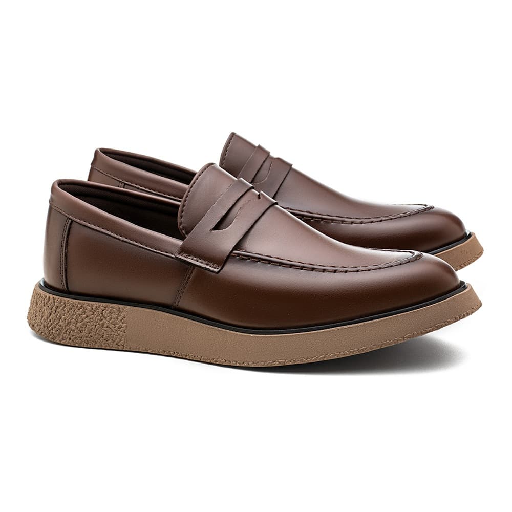 Sapato Masculino Loafer Casual New Crepe Confort Classic