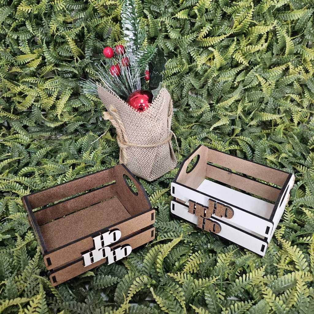 Caixotinha de MDF de Natal Caixote de Natal Mini Caixote