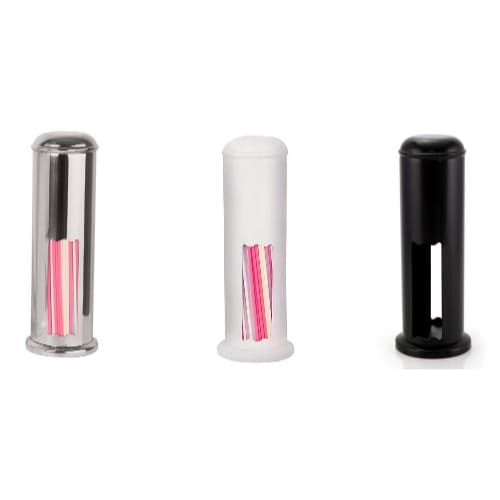 Porta Canudos Em aço Inox Epoxi Preto Branco Mesa, Bar, Restaurante Envio Rápido