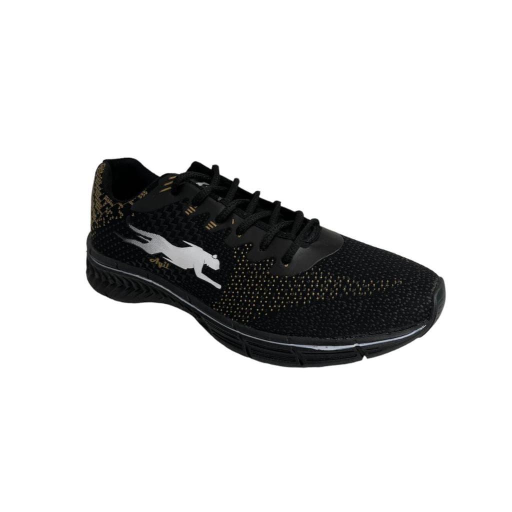 Tenis Masculino Agil Sola Preta Confortavel e resistente