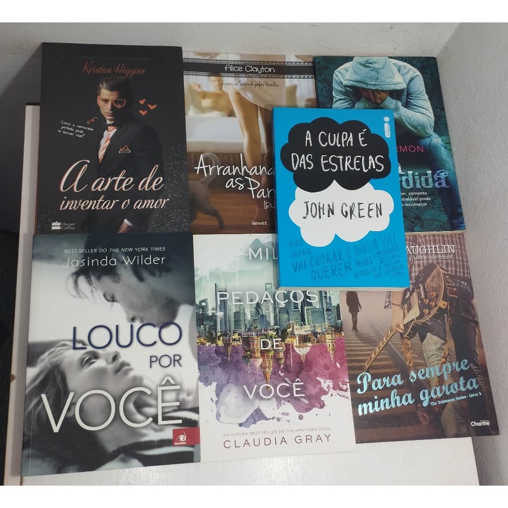 KIT 7 Livros Romance - Beleza Perdida + A Culpa é das Estrelas + Para Sempre Minha Garota + Mil Pedaços de Você...