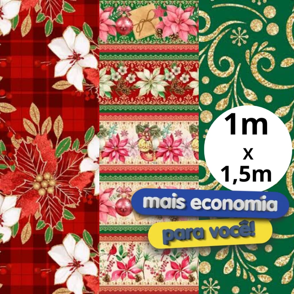 Tecido Tricoline NATAL JUNINO XADREZ QUADRILHA FESTA DA ROÇA  PERIPAN 100% Algodão  1,0 x 1,50m