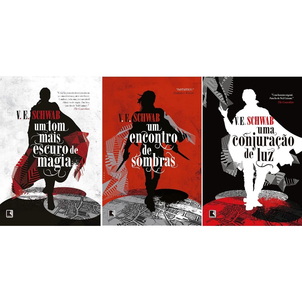KIT Livros V. E. Schwab - Um Tom Mais Escuro + Um Encontro de Sombras + Uma Conjuração de Luz (NOVOS e LACRADOS)