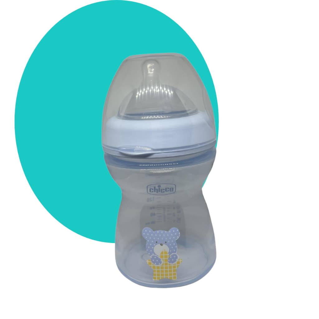 Mamadeira Color Chicco Fluxo Medio 2m+ Step Up 250ml Azul