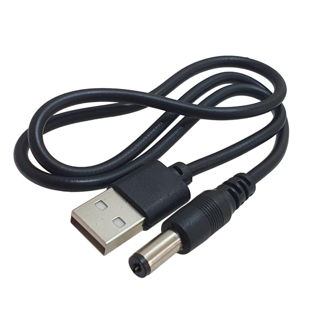 Cabo P4 x usb 80 Cm para astronauta galatico com entrada P4 5.5 / 2.1mm