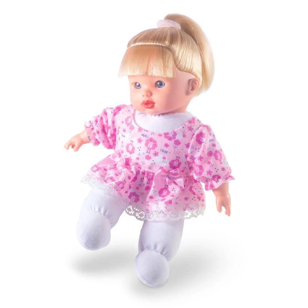 Boneca Nenem Soft Bebê Super Macia Menina Loira - Milk Brinquedos