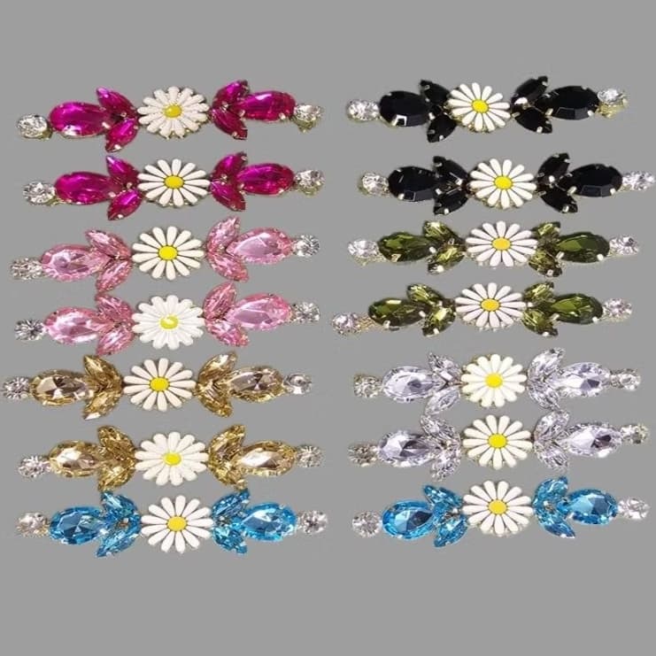 Cabedal FLOR DE MARGARIDA com pino para chinelo