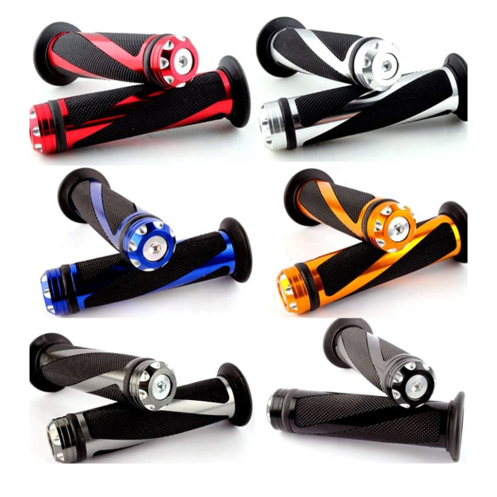 Par Manopla Universal Aluminío Para Moto Esportiva Guidão 7/8 22mm