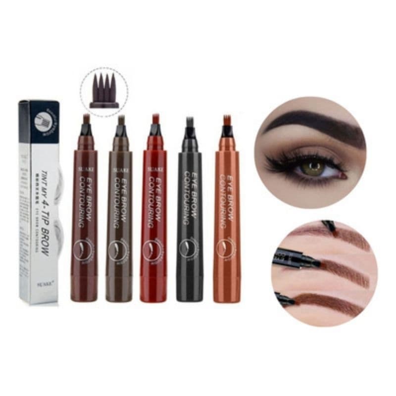 Kit com 2x Canetas Microblading Fio a Fio 4 Tip Brow