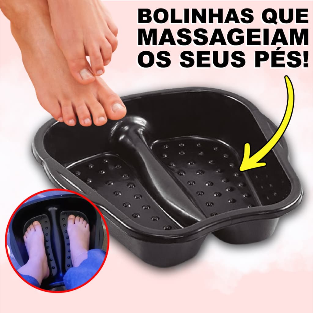 Bacia Pedicure Para Os Pés - Escalda-Pés Spa Com Massageador - Limpeza Relaxante