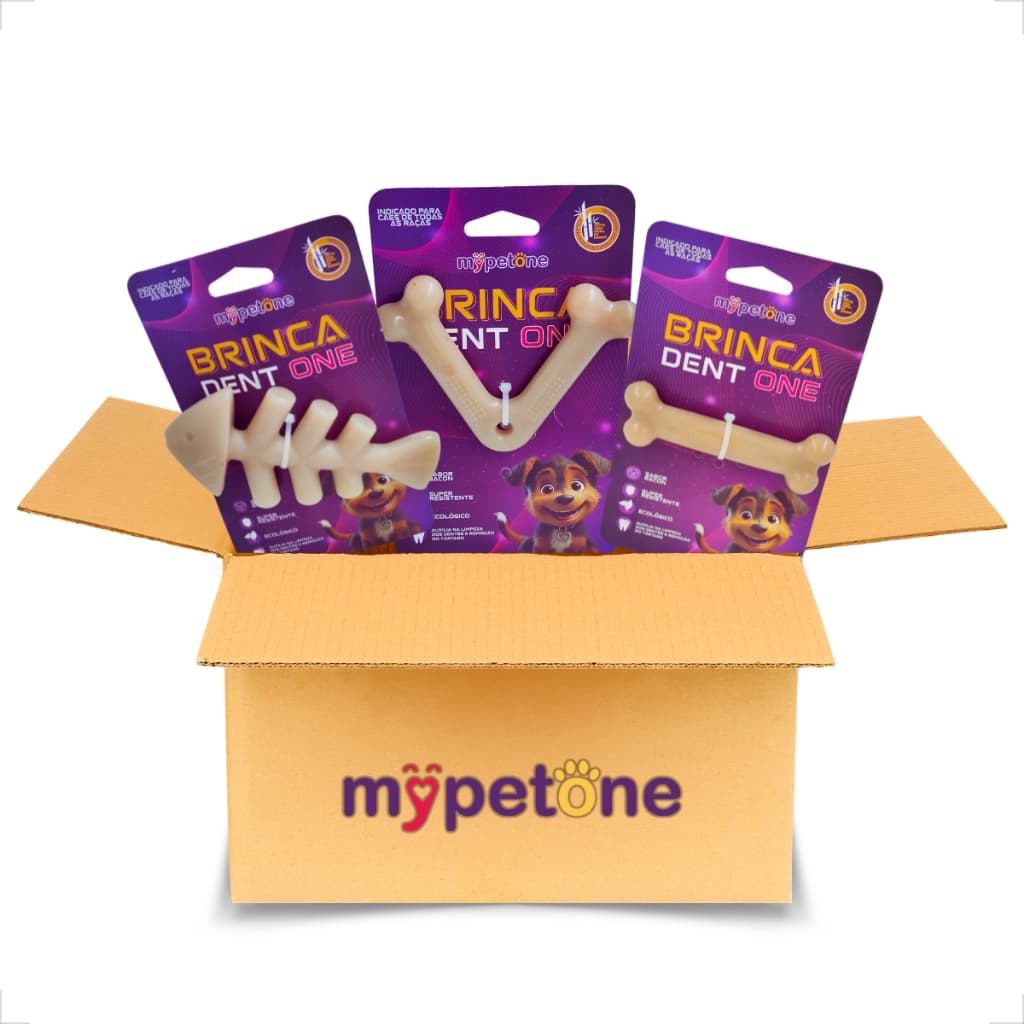 Kit 3 Unidades Brinca Dent One Especial Osso Bamboo - MyPetOne