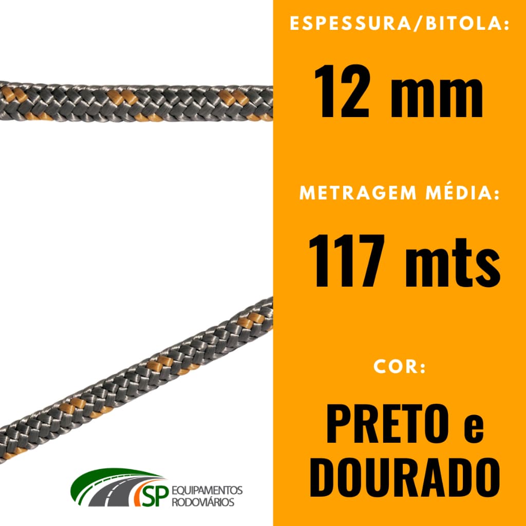 Kit 2x Corda Trançada 12mm 117 mts Rolo Corda Carga Amarração