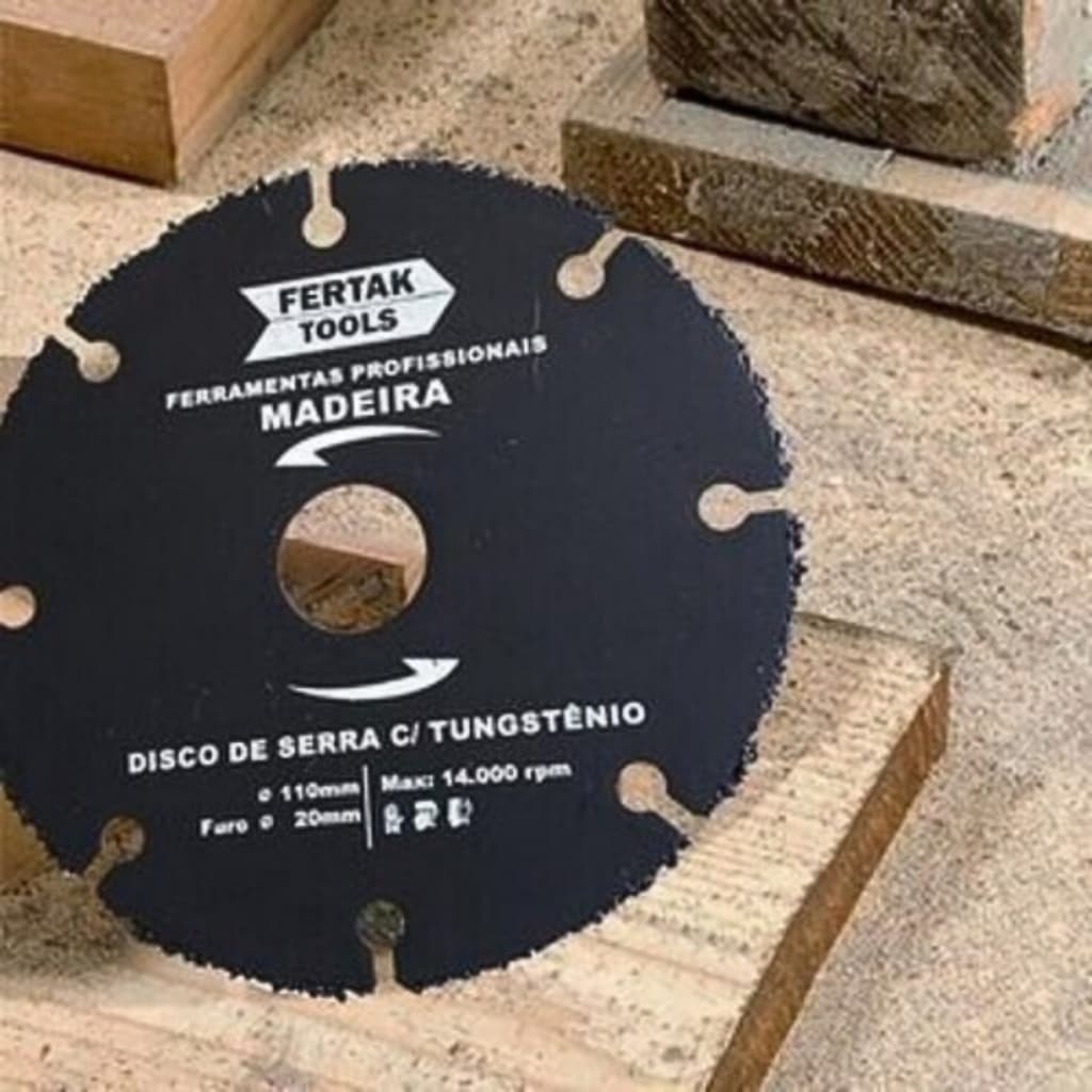 Disco De Tungstênio 110X20Mm Corte De Madeira Serra Mármore