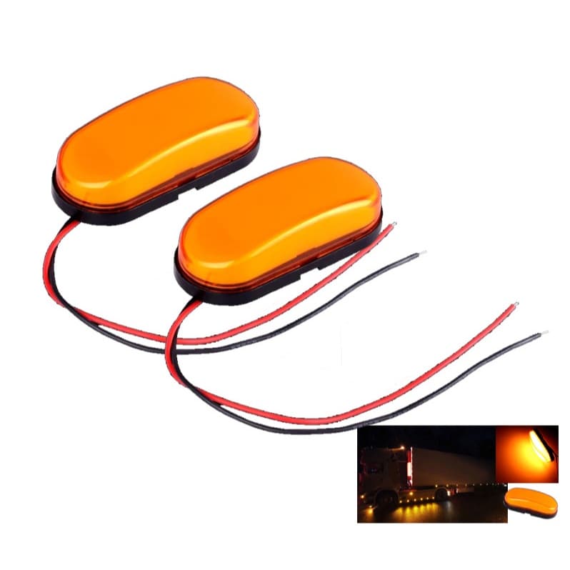 KIT 2 Lanterna Led  LATERAL Delimitadora LUZ DE POSIÇÃO Caminhão Baú Barcos Carretinhas SINALIZAÇÃO