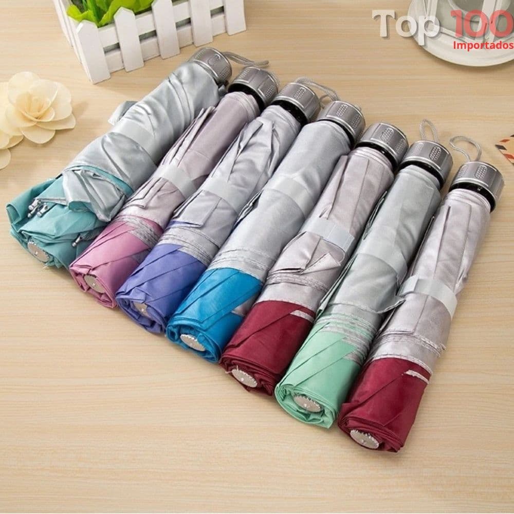 KIT 5/10/20 Sombrinhas Pequena Cabe na Bolsa Com Proteção UV / SZJ-015