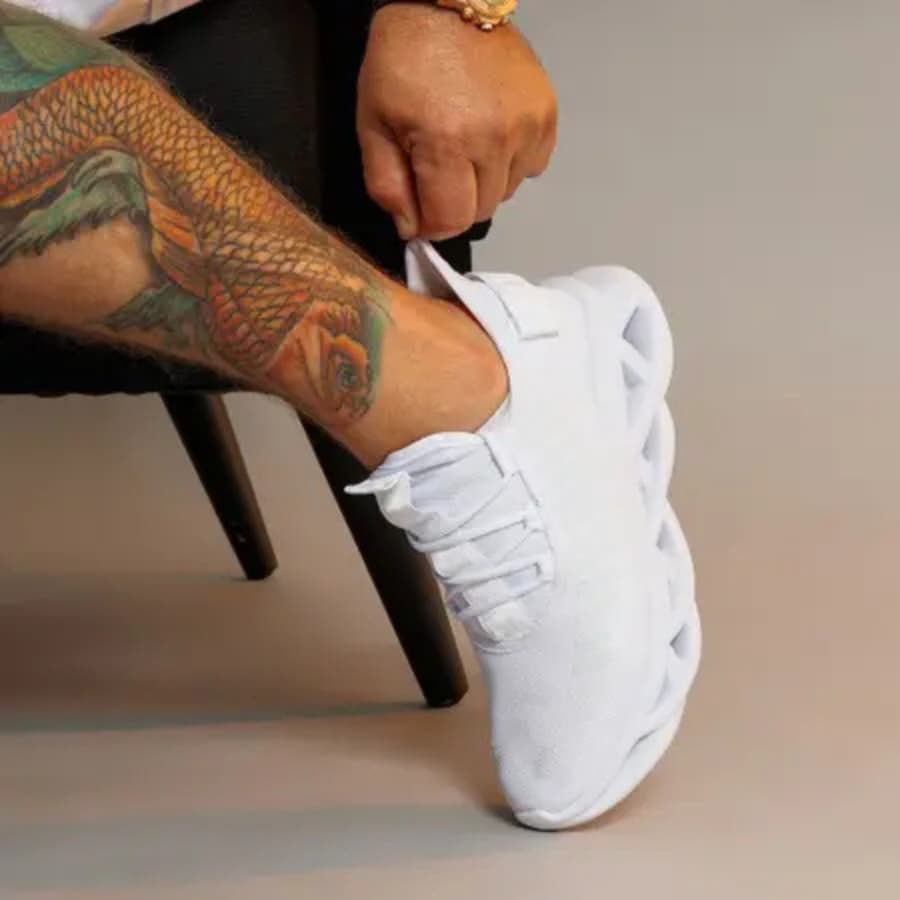 Evoltenn Tênis Masculino com Sola Trançada Branco Incrível para Passeios e Caminhadas com Conforto
