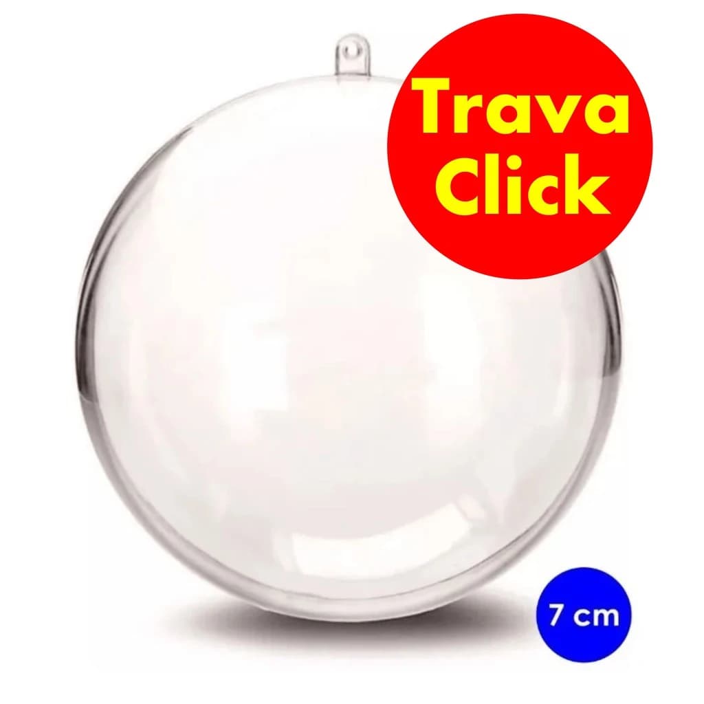 Esfera - 30 Und - Bola Acrílica - 7cm - Enfeite Árvore Natal - Lembrancinha Natal
