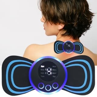 Mini Massageador Elétrico Portátil Recarregável Massagem Corporal Cervical Eletroterapia