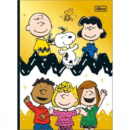 Caderno Brochura Decorado Capa Dura Colegial Snoopy 160 Folhas Tilibra